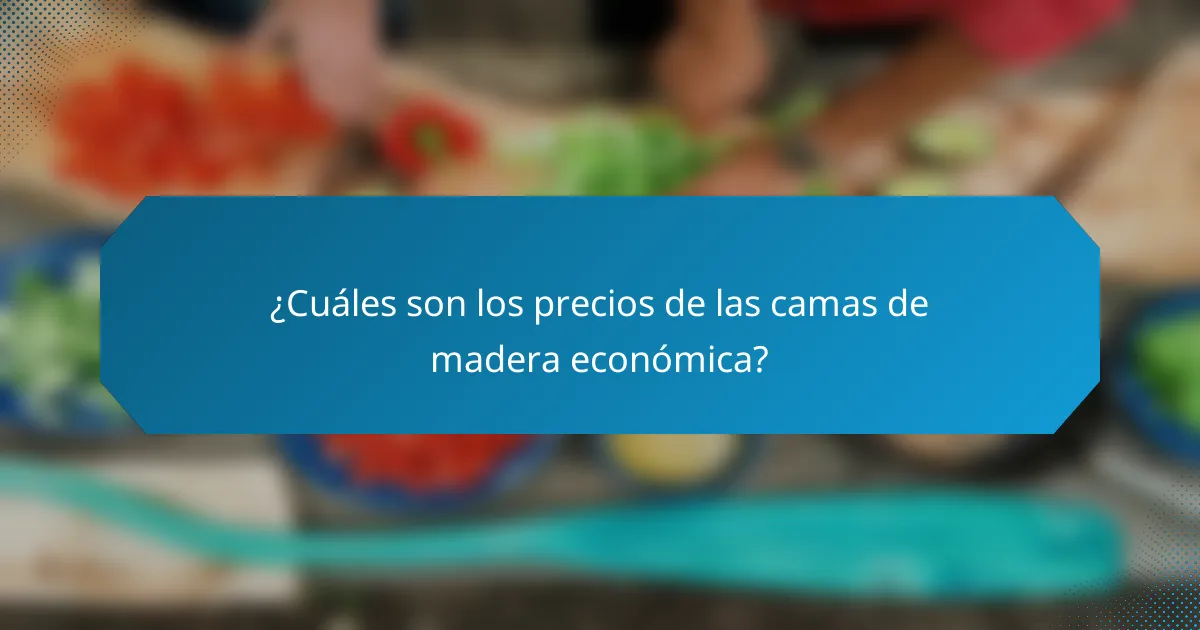 ¿Cuáles son los precios de las camas de madera económica?