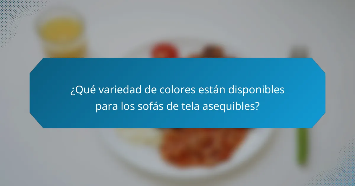 ¿Qué variedad de colores están disponibles para los sofás de tela asequibles?